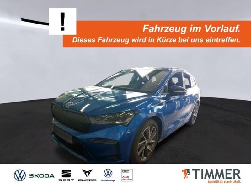 SKODA  Enyaq iV 80 SPORTLINE +WÄPU +AHK +MATRIX +ACC +C, Race Blau Metallic