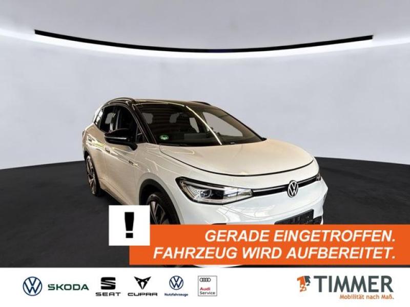 VW  ID.4 GTX 4M 82kWh +AHK +WÄPU +PANO +IQ.LIGHT +TO, Gletscherweiß Metallic Schwarz