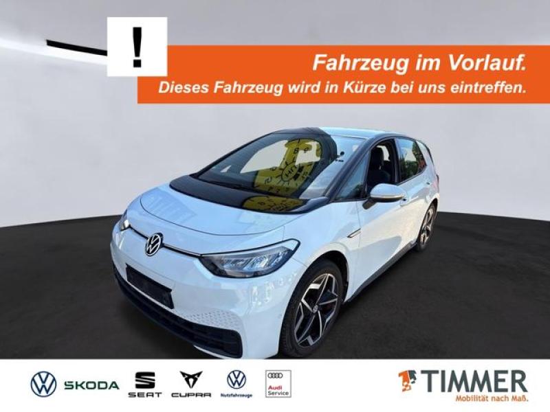 VW  ID.3 PURE PERF. 55kWh +LED +RKAM +LM +SHZ +, Gletscherweiß Metallic Schwarz
