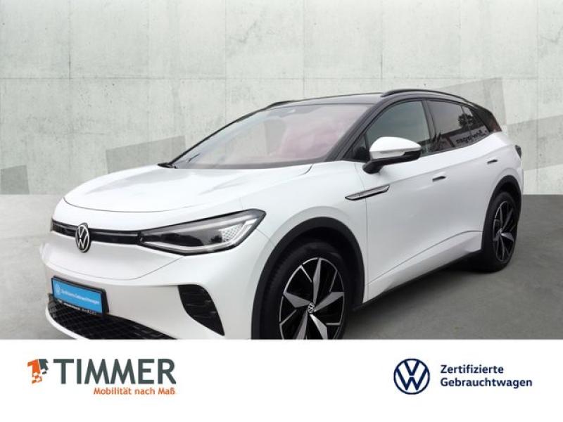 VW  ID.4 GTX 4M 82 kWh +WÄPU +AHK +360° +IQ.LIGHT +A, Gletscherweiß Metallic