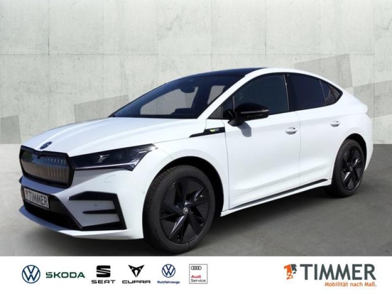 SKODA  Enyaq Coupé 85x RS +WÄPU +AHK +PANO +CANTON +360, Moon Weiß Perleffekt
