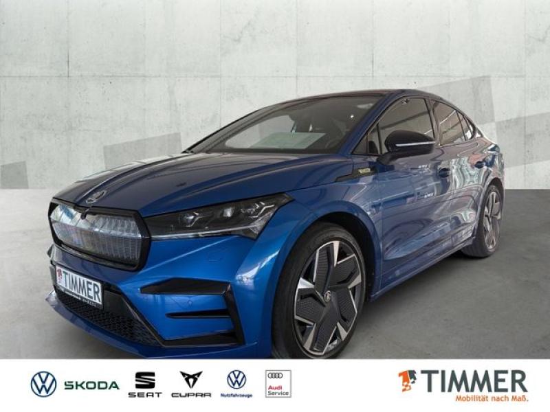 SKODA  Enyaq Coupé iV 80x RS +PANO +MATRIX +ACC +RKAM +, Race Blau Metallic