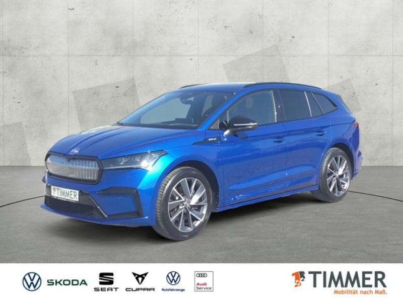 SKODA  Enyaq iV 80x SPORTLINE +AHK +CANTON +PANO +MATRI, Race Blau Metallic