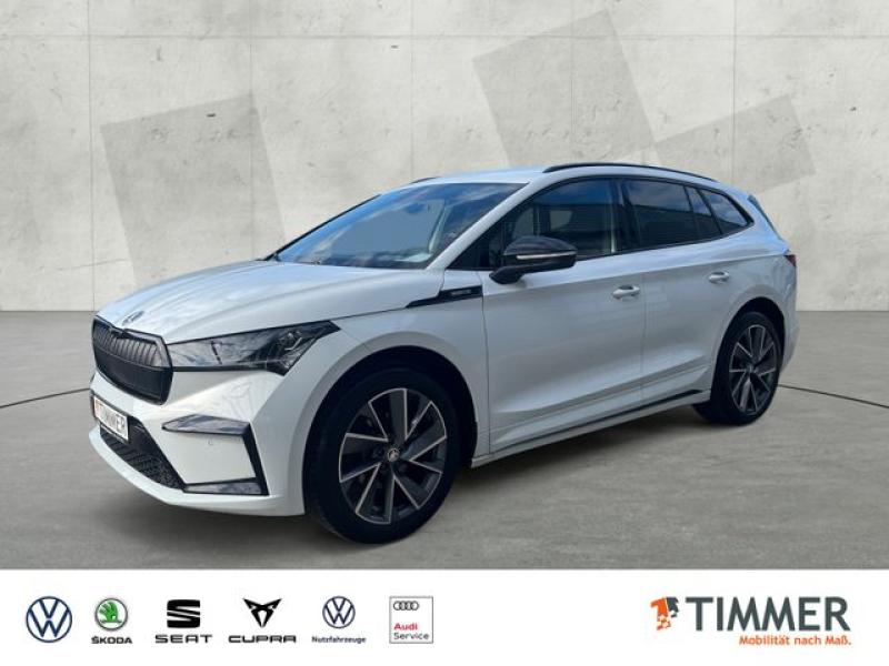 SKODA  Enyaq 80 SPORTLINE +WÄPU +360° +MATRIX +ACC +CAR, Moon Weiß Perleffekt