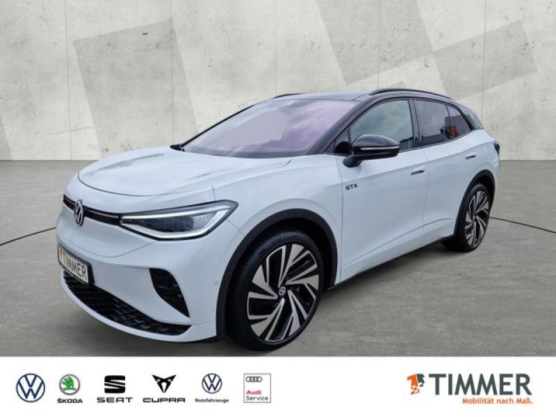 VW  ID.4 GTX 4M 82kWh +AHK +WÄPU +PANO +IQ.LIGHT +TO, Gletscherweiß Metallic Schwarz