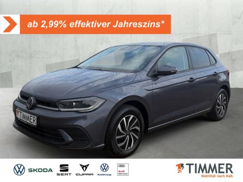 VW  Polo 1.0 LIFE +IQ.LIGHT +VIRTUAL +NAVI +SHZ +ALU, Rauchgrau Metallic