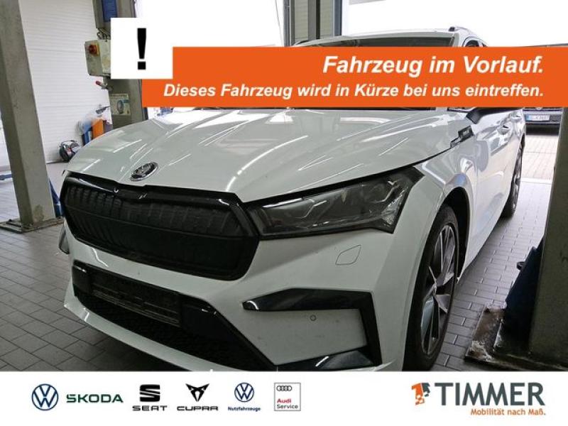 SKODA  Enyaq iV 80x SPORTLINE +MATRIX +ACC +RKAM +CARPL, Moon Weiß Perleffekt