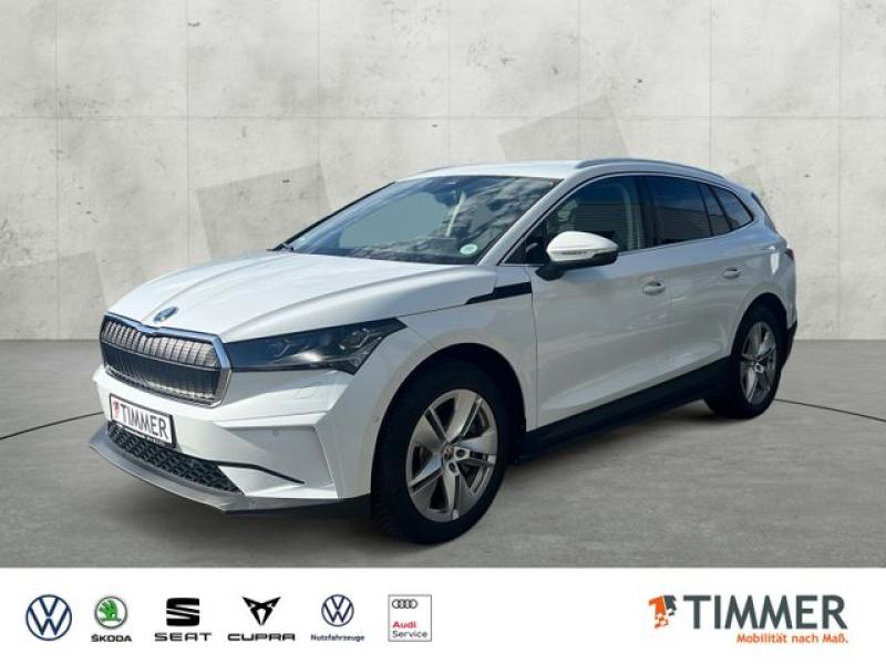 SKODA  Enyaq iV 80 LOFT +WÄPU +AHK +MATRIX +ACC +CARPLA, Moon Weiß Perleffekt
