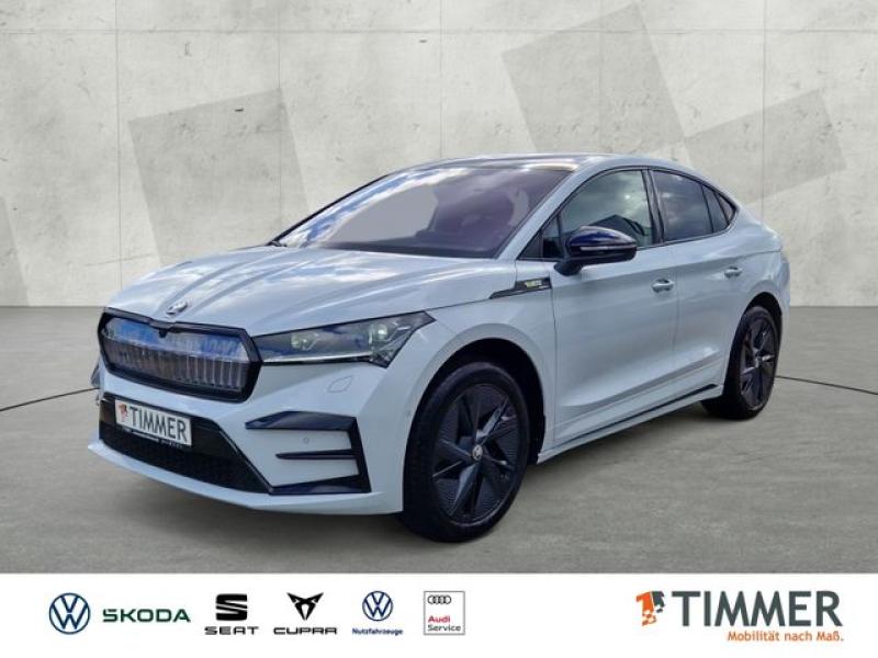 SKODA  Enyaq Coupé 85x RS +WÄPU +AHK +PANO +CANTON +360, Moon Weiß Perleffekt