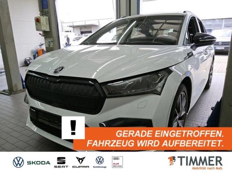 SKODA  Enyaq iV 80x SPORTLINE +MATRIX +ACC +RKAM +CARPL, Moon Weiß Perleffekt
