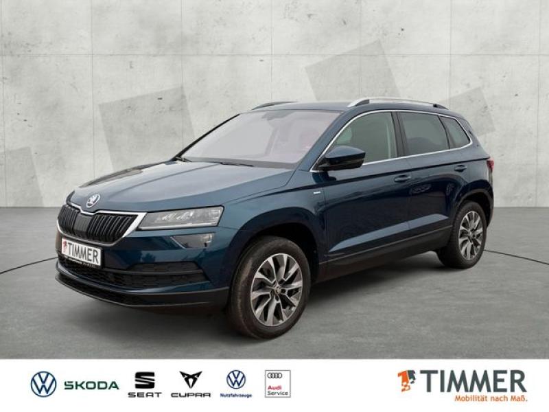 SKODA  Karoq 1.5 TSI DSG CLEVER +AHK +LED +RKAM +NAVI +, Lava Blau Metallic