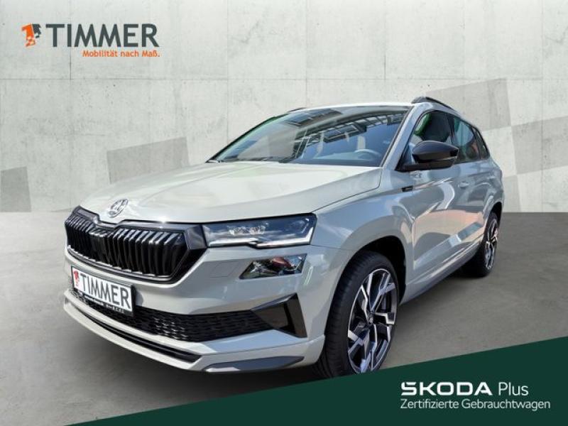 SKODA  Karoq 2.0 TDI Sportline *PANO*AHK*19ZOLL*NAVI*, Stahl-Grau