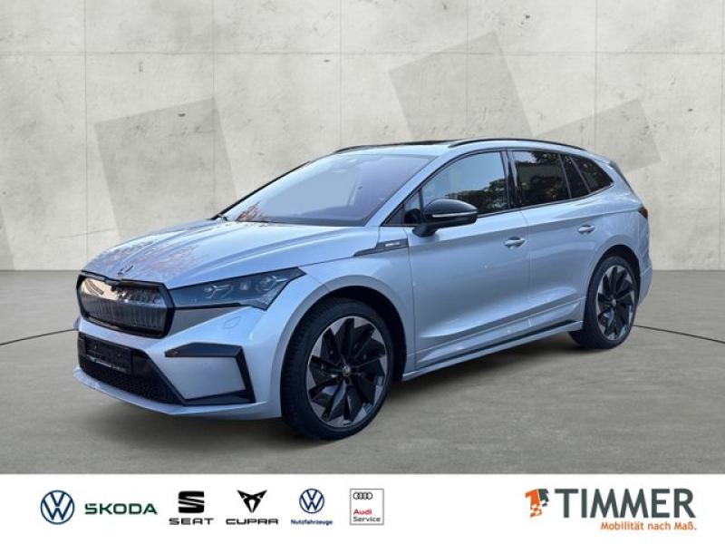 SKODA  Enyaq iV 80x SPORTLINE +CANTON +MATRIX +ACC +PAN, Brillant Silber Metallic