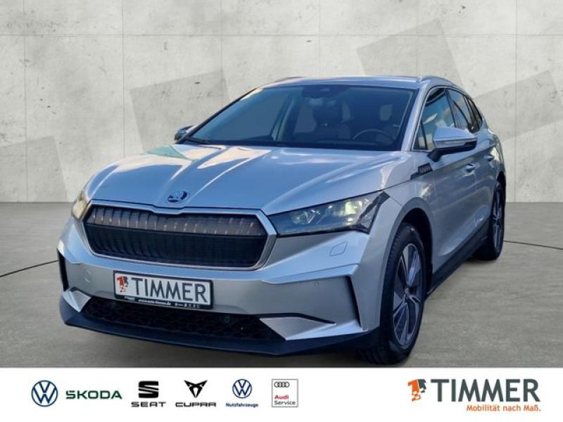 SKODA  Enyaq iV 80 LOFT +AHK +MATRIX +RKAM +HuD +ACC +, Brillant Silber Metallic